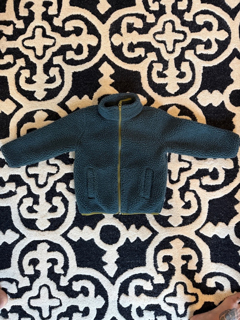 Toddler 4t Green Sherpa Zip Jacket.